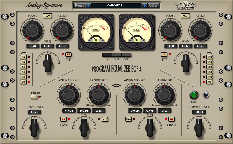 KVR Analog Signature Program Equalizer EQP4 by Nomad