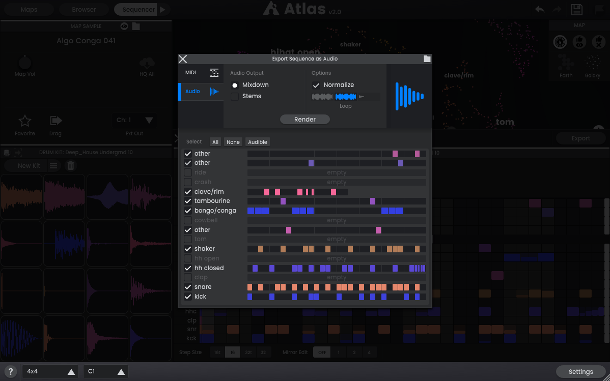 Atlas 2 by Algonaut Drum Sampler Beat Maker Sample Manager Plugin VST