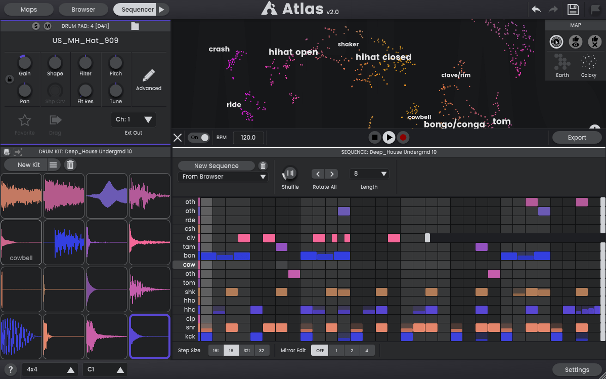 Atlas 2 by Algonaut Drum Sampler Beat Maker Sample Manager Plugin VST