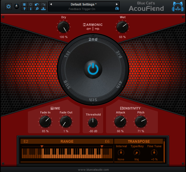 AcouFiend by Blue Cat Audio Guitar Effect Plugin VST VST3 Audio Unit AAX