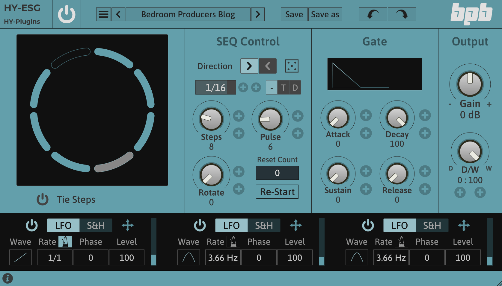 HYESG by Bedroom Producers Blog Gate Sequencer Plugin VST VST3 Audio