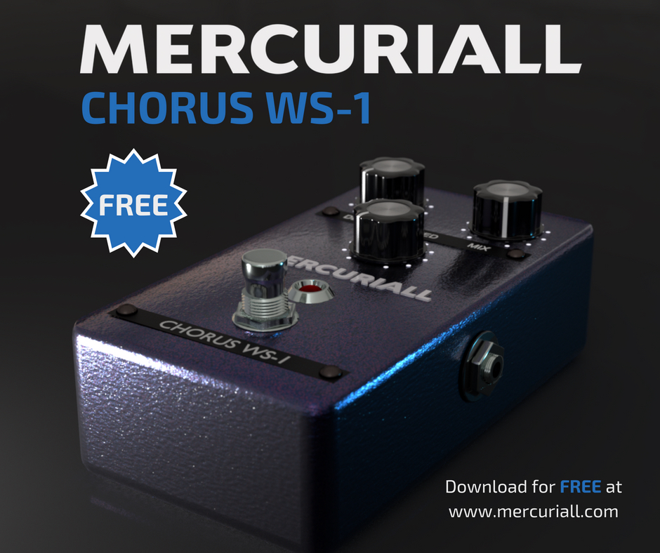 Mercuriall Audio releases free pedal "Chorus WS1" for Mac & Win VST