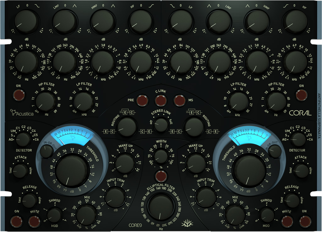 Acustica Audio announces Coral Mastering Channel Strip