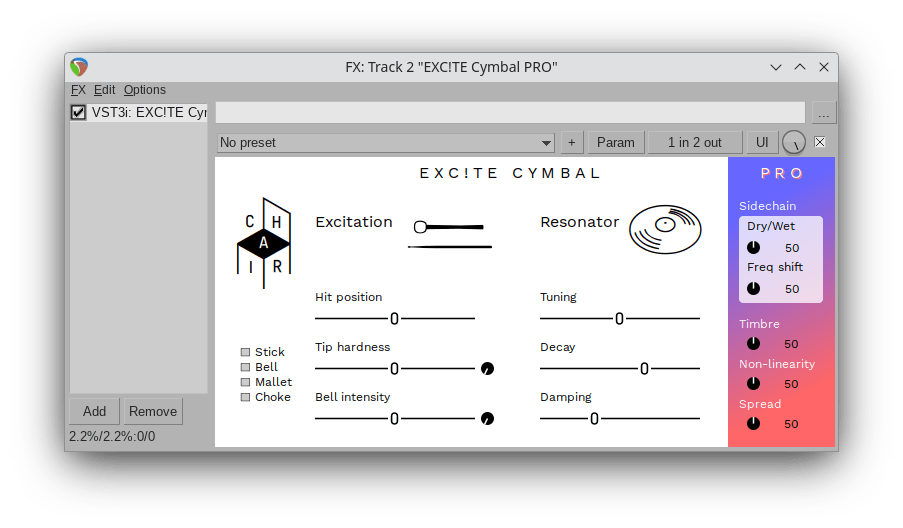 EXC!TE CYMBAL PRO by The Center for Haptic Audio Interaction Research