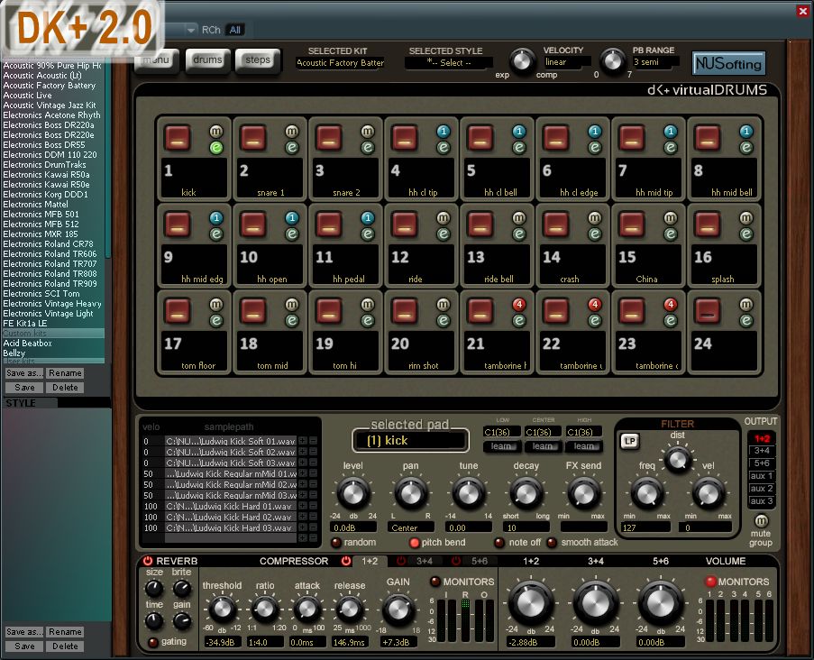 NuSofting releases DK+ Virtual Drums v2.0 (incl. 64bit)