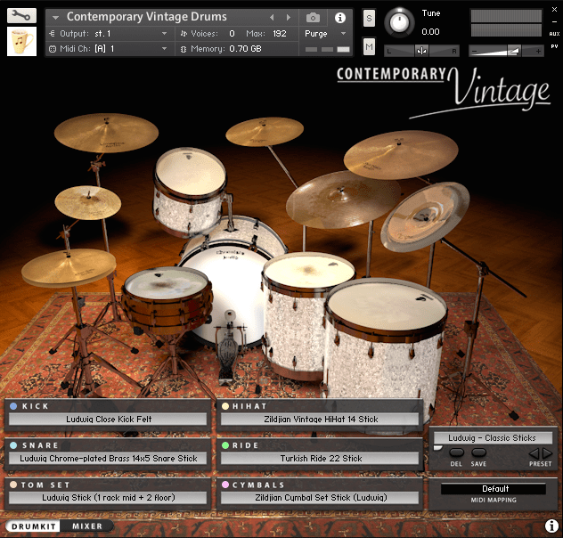 Contemporary Vintage Drums (BFD & Kontakt) by Chocolate Audio Drums
