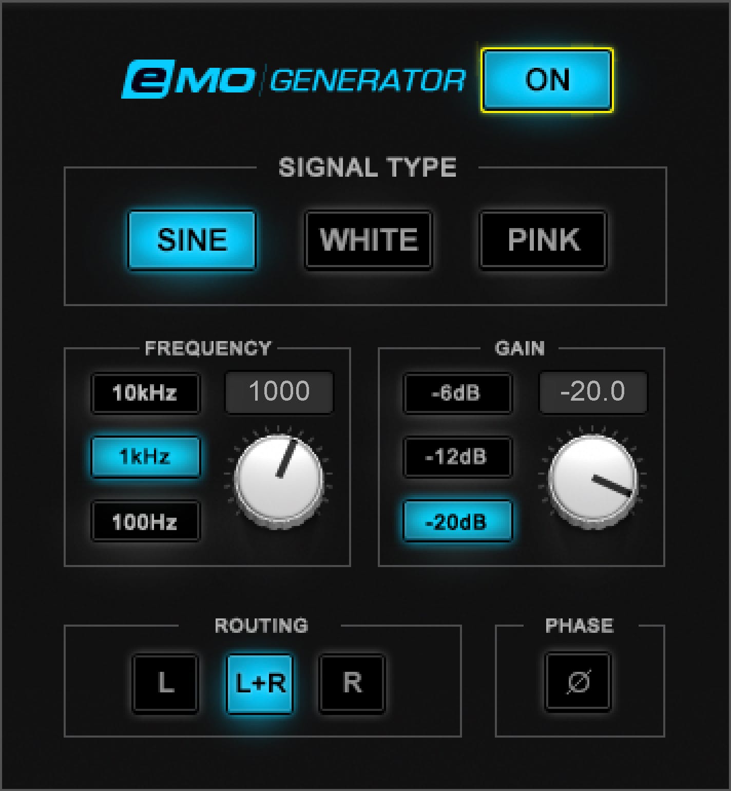 eMo Generator by Waves Test Tones Plugin VST VST3 Audio Unit AAX