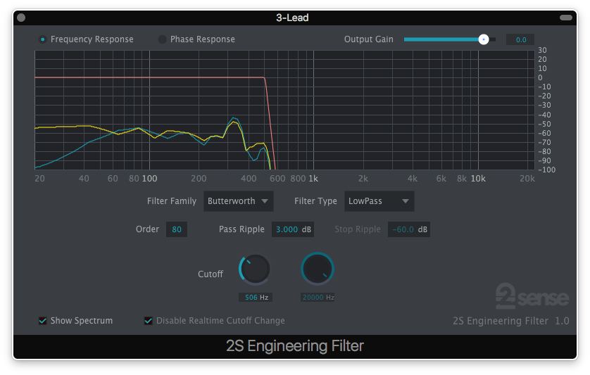 2S Engineering Filter by 2nd Sense Audio Filter Plugin VST Audio Unit AAX