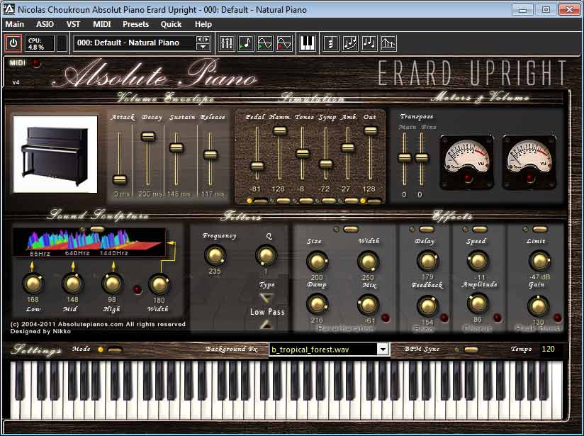 KVR Absolute Piano Virtual Erard Upright by Nikkoid Piano / Keys VST