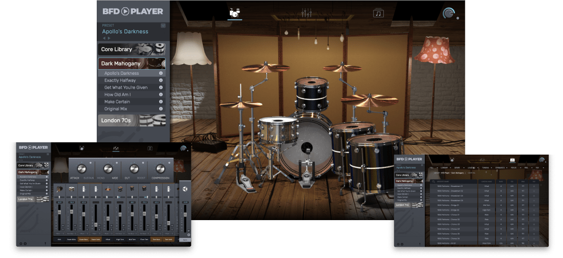 BFD Dark Mahogany by BFD Drums Drum Library for BFD Player VST VST3