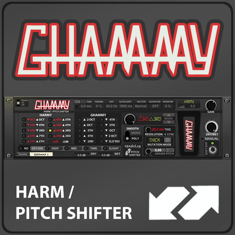 GHAMMY Harm / Pitch Shifter by Turn2on Pitch Shifter Plugin Rack