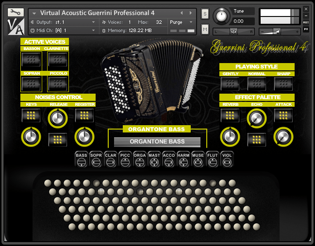 Guerrini Professional 4 Accordion by Virtual Acoustic Accordion