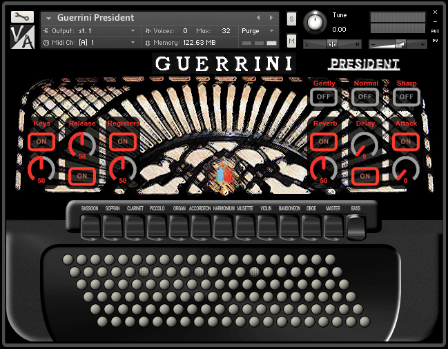 KVR Guerrini President by Virtual Acoustic Accordion VST Plugin