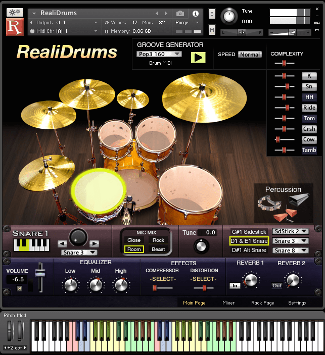 Realitone releases RealiDrums sampled drum library for Kontakt Player