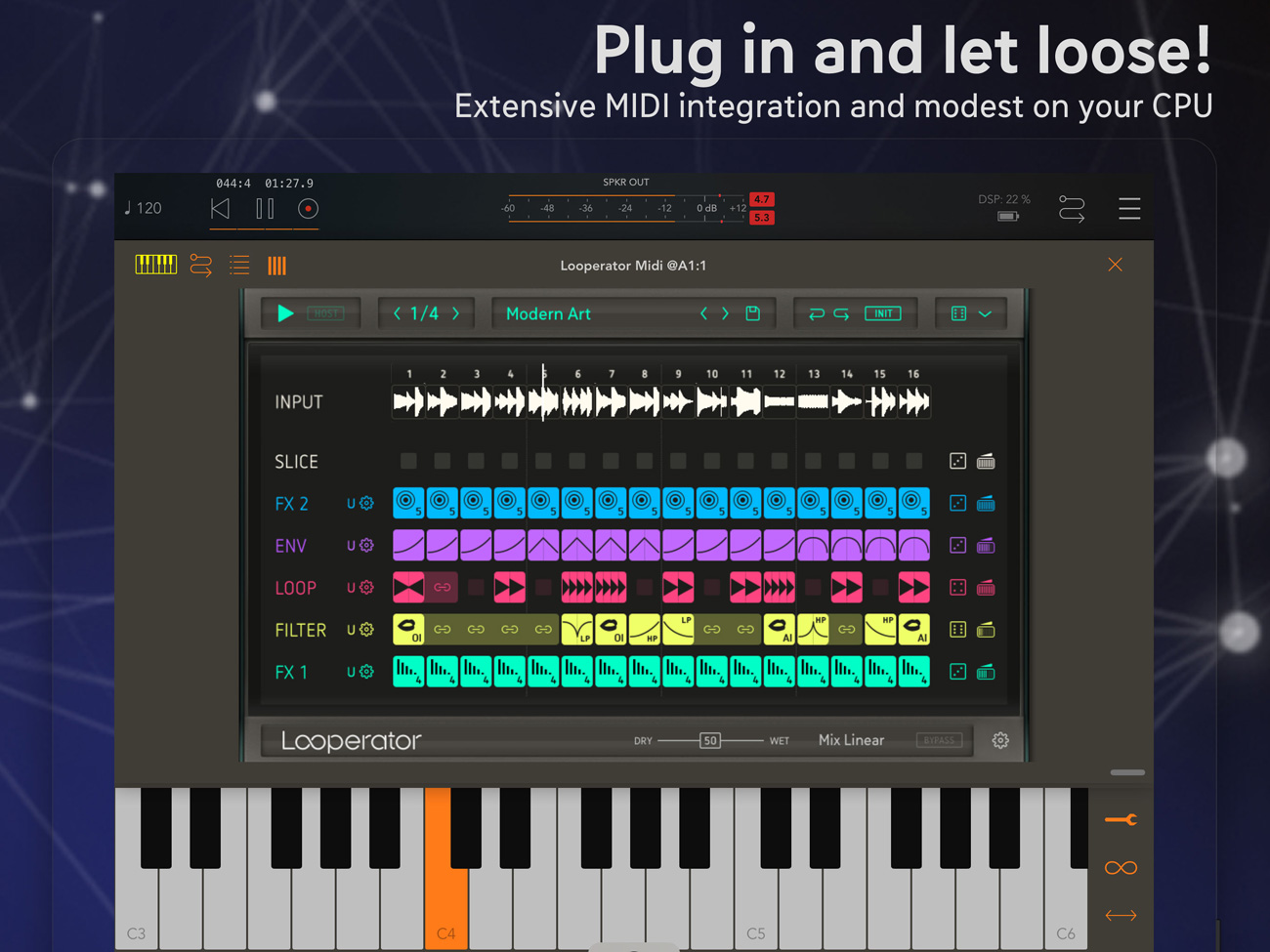 Looperator iPad Edition by Sugar Bytes Multi FX Sequencer Plugin