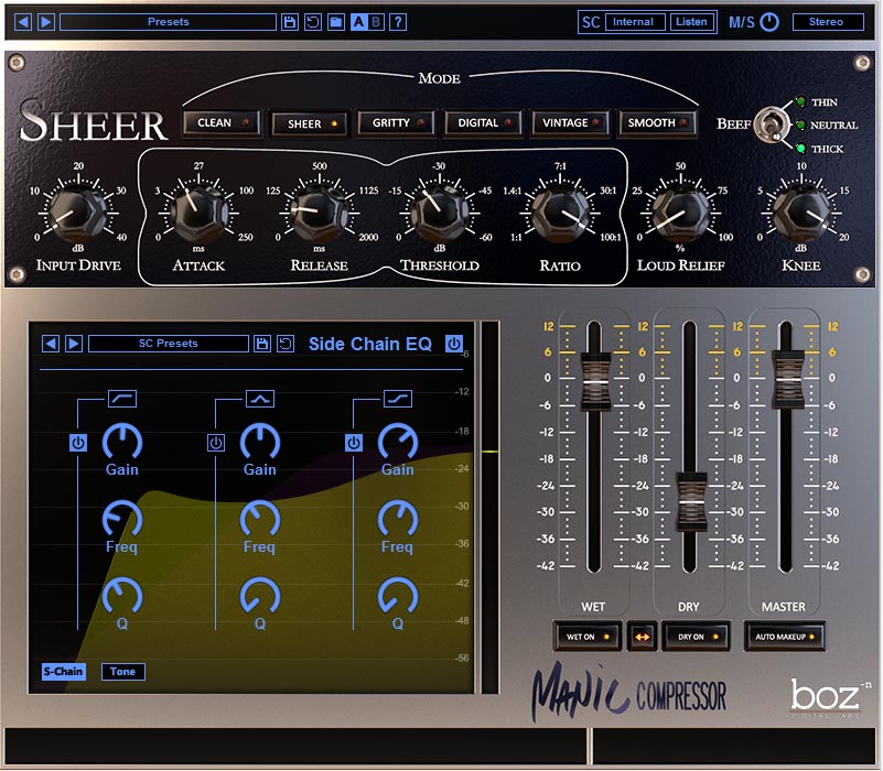 Manic Compressor by Boz Digital Labs Compressor Plugin VST VST3 Audio