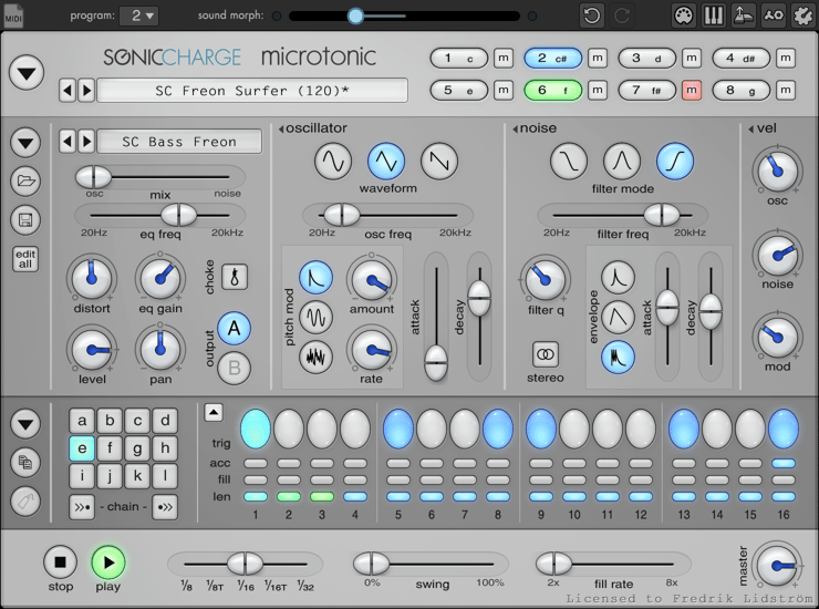 Microtonic (µTonic) by Sonic Charge Drum Synth Plugin VST VST3 Audio Unit