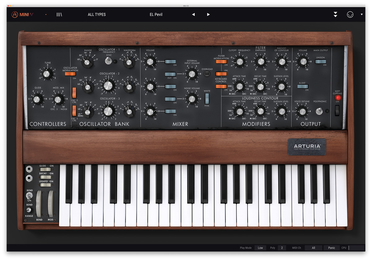 Mini V by Arturia Synth (Analogue / Subtractive) Plugin VST Audio