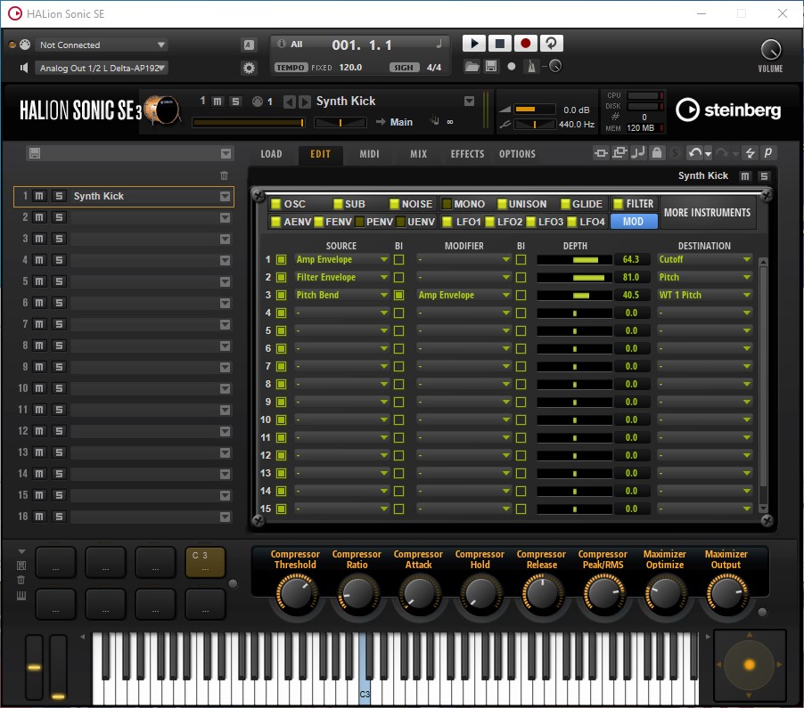 Synth Kick (Bass) by Drum/Bass designer