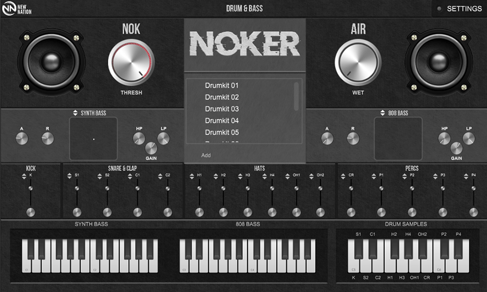 Noker by New Nation Audio Drum Machine Plugin VST3 Audio Unit