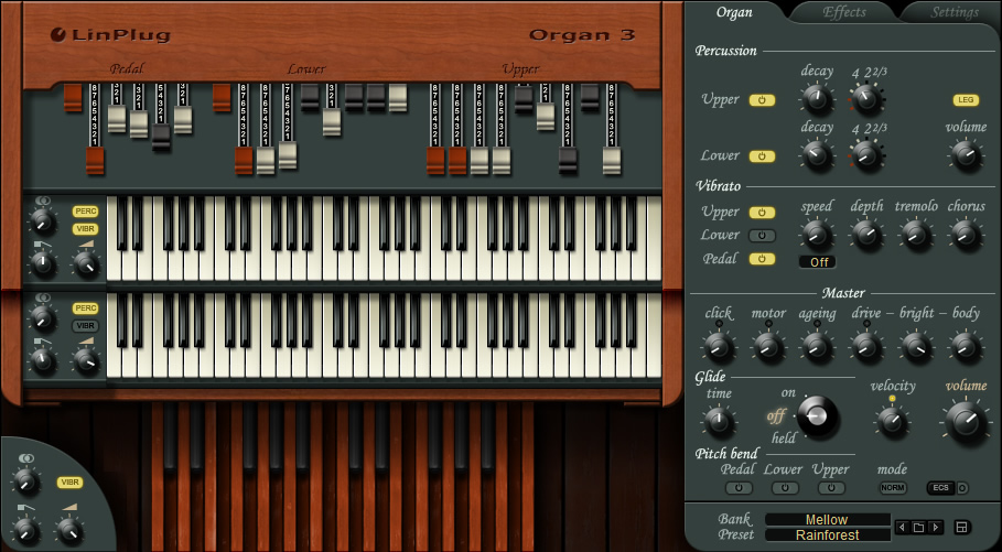 KVR Organ 3 by LinPlug Organ VST Plugin, Audio Units Plugin and RTAS