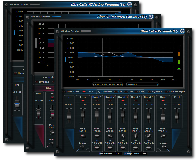 Parametr'EQ series by Blue Cat Audio EQ Plugin VST Audio Unit AAX