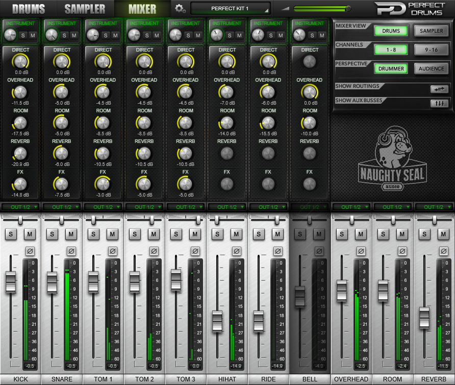 Perfect Drums by Naughty Seal Audio Drums Plugin VST VST3 Audio Unit AAX
