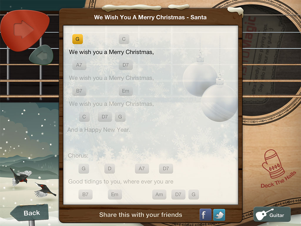 Karaoke Guitar for Christmas by instruMagic Guitar Synth App