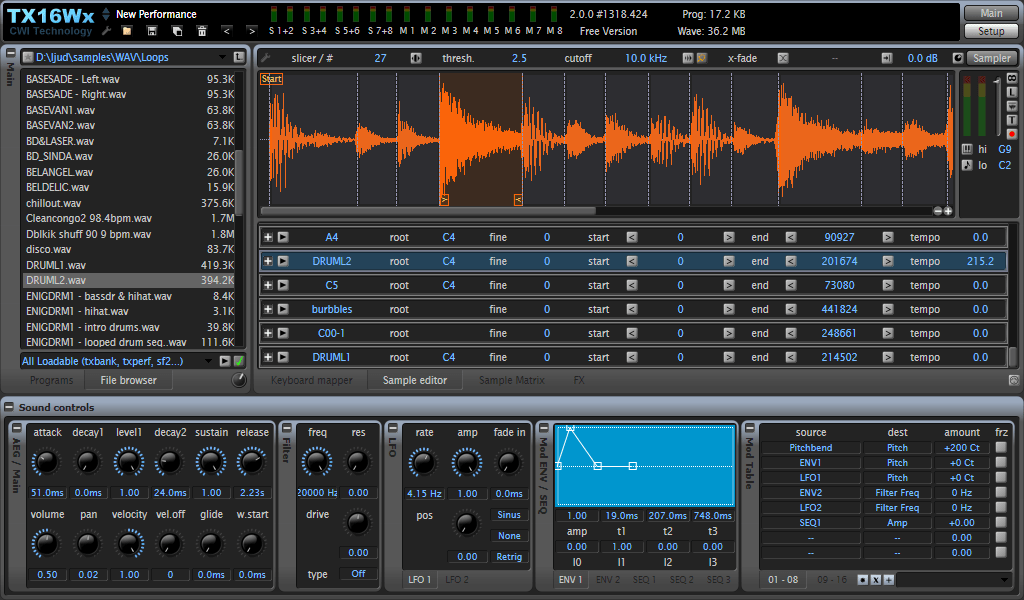 KVR CWI releases TX16Wx Software Sampler v2.0 for Windows (VST Free)
