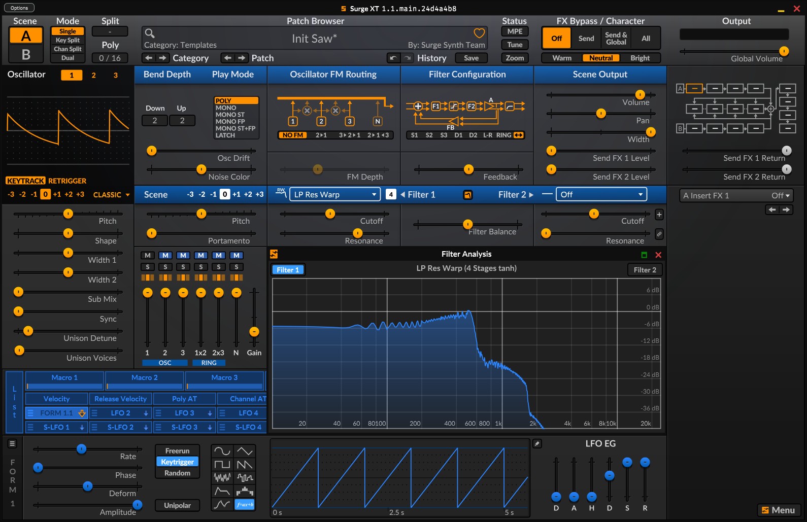 Surge Synth Team updates free Surge XT to v1.1 CLAP support and more
