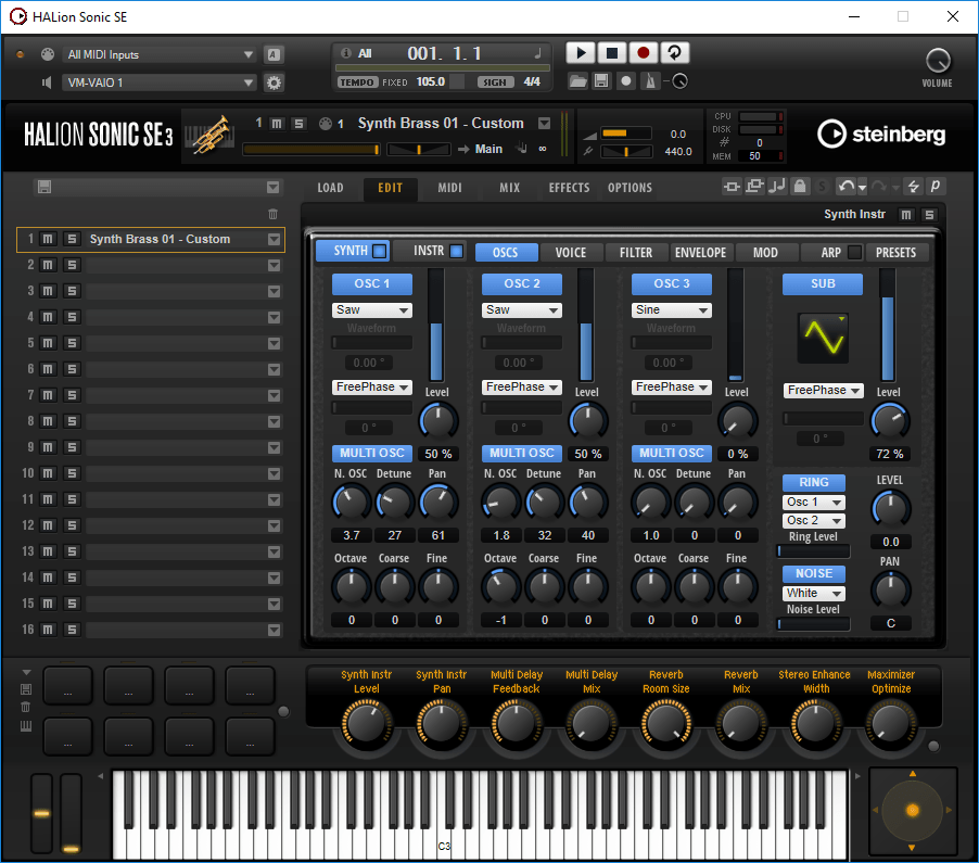 Synth Instrument by Synth / Sampler Plugin