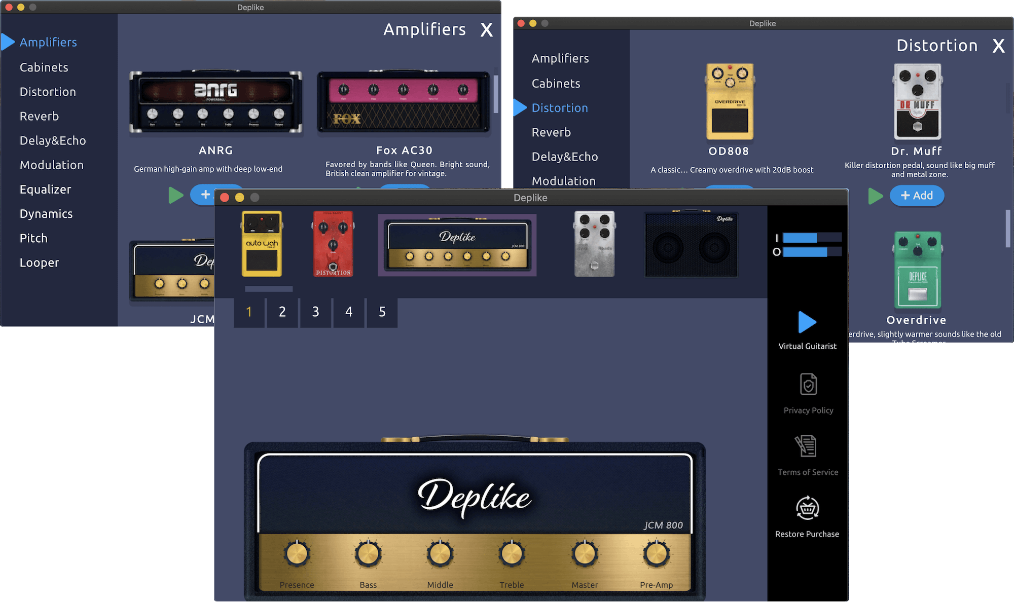 Deplike Guitar FX by Deplike Guitar Amp and FX Modeling Plugin VST