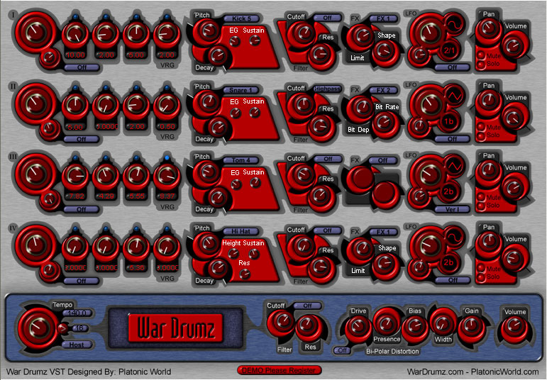 War Drumz by Platonic World Drum Synth Plugin VST