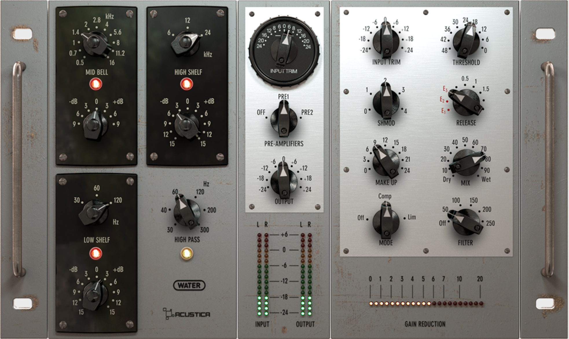 Water by Acustica Audio Channel Strip Plugin VST VST3 Audio Unit AAX