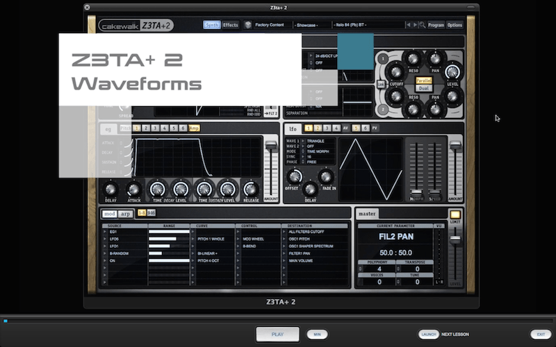 Z3TA+ 2 Lesson Pack for Syntorial by Audible Genius