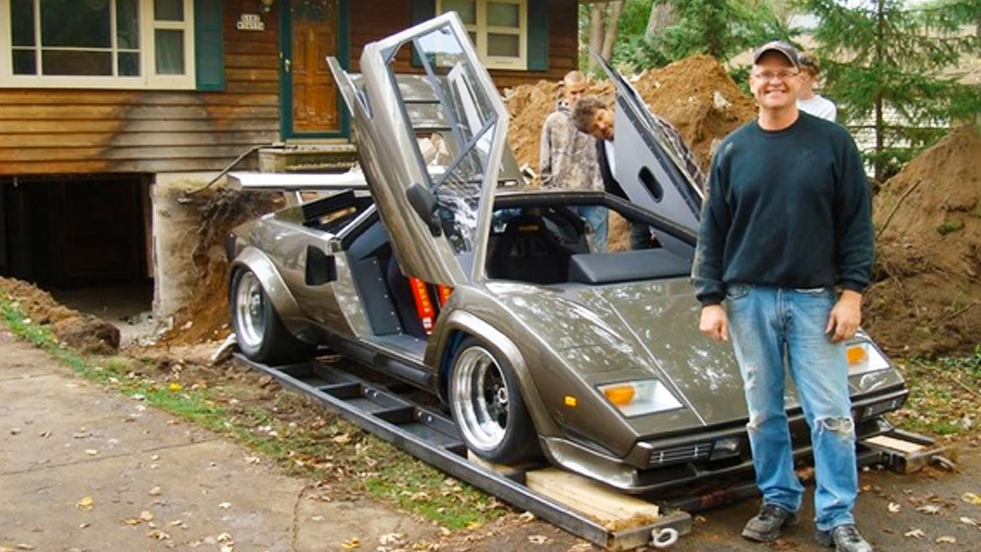 Ken Imhoff's BasementBuilt Countach Which took 17 Years To