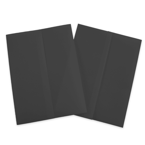 Ebony Black Translucent Vellum Wrap 7 x 11, 30lb Colors Transparent