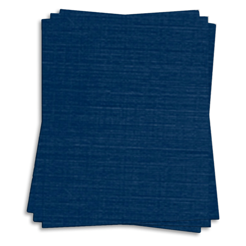 Patriot Blue Card Stock 8 1/2 x 11 Classic Linen 80lb Cover LCI Paper