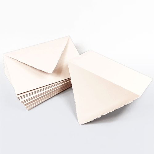 Powder Pink Deckle Envelopes A2 Gmund Colors Matt 4 3/8 x 5 3/4 81T