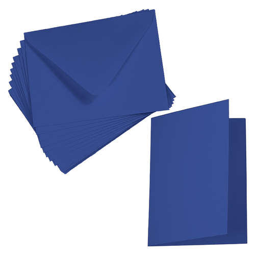 Cards with Envelopes, Royal Blue Matt, A7 Folded LCI Paper
