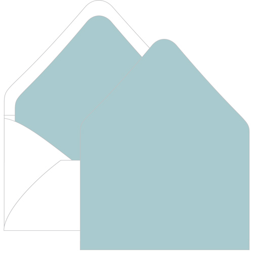 Placid Blue Euro Flap Envelope Liner A7 Gmund Colors Matt LCI Paper