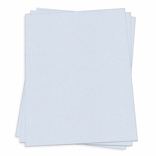 Light Sky Blue Card Stock 8 1/2 x 11 Gmund Colors Metallic 92lb Cover