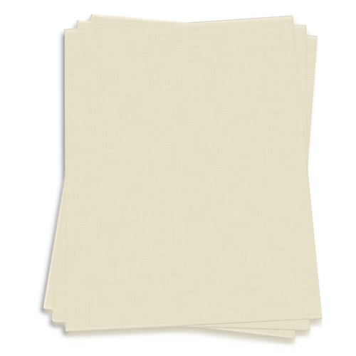 Natural White Card Stock 11 x 17 LCI Linen 100lb Cover LCI Paper