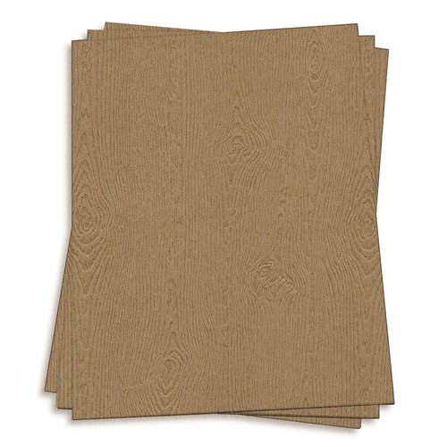Tindalo Brown Card Stock 12 x 12 Gmund Wood Grain 111lb Cover LCI Paper