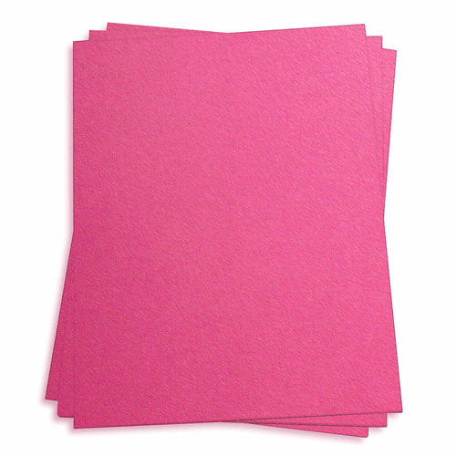 Azalea Pink Card Stock 12 x 12 Stardream Metallic 105lb Cover LCI Paper