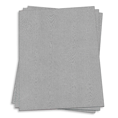 Stone Grey Card Stock 12 x 12 Gmund Wood Grain 111lb Cover LCI Paper