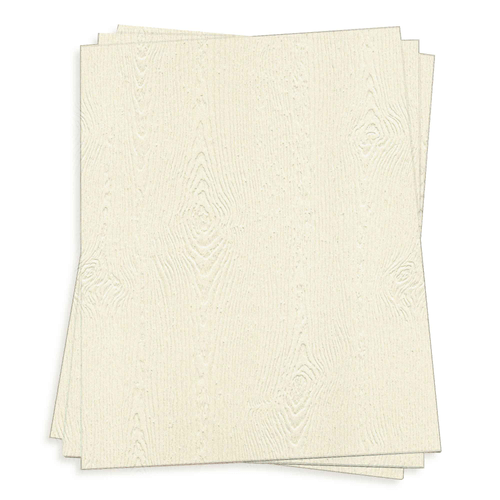 Wedding Cream Card Stock 8 1/2 x 11 Gmund Wood Grain 111lb Cover