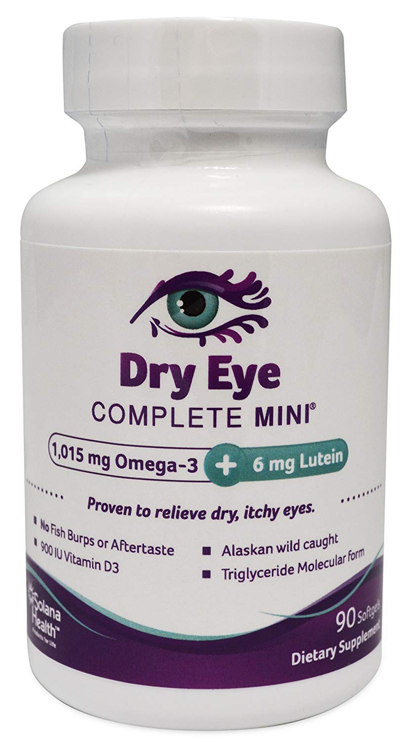 Dry Eye Complete Mini, for Dry Eyes Smallest Softgel Available. 90