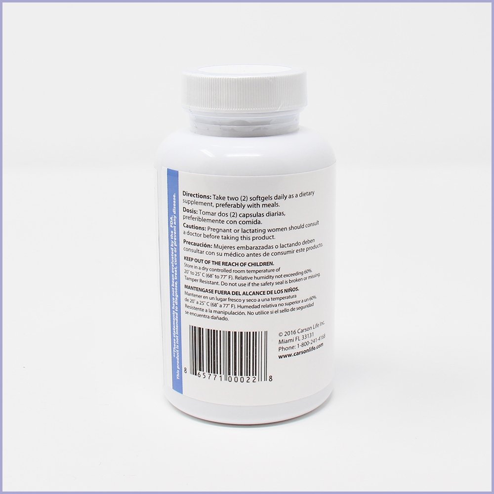 CARSON LIFE DHA & EPA Brain Supplement 60 Capsules Brain