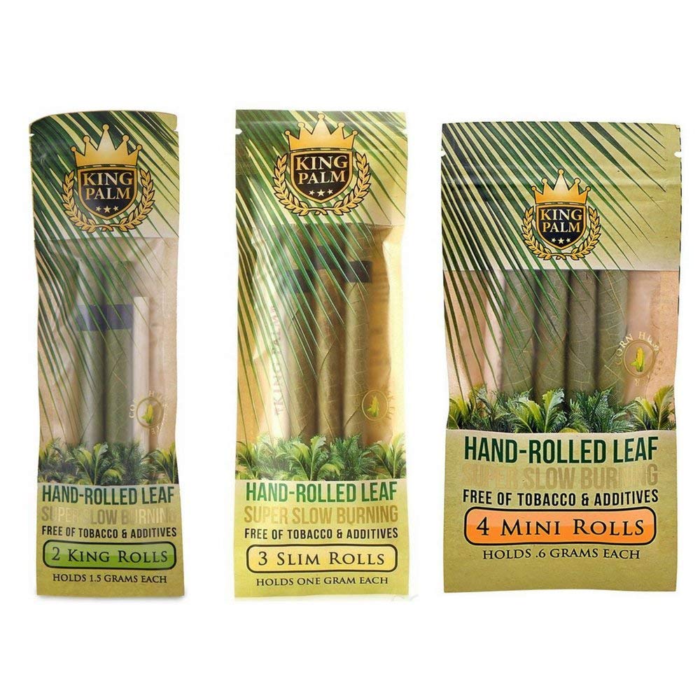 King Palm VARIETY BUNDLE Natural Palm Leaf Rolls (Mini 4pk, Slim 3pk